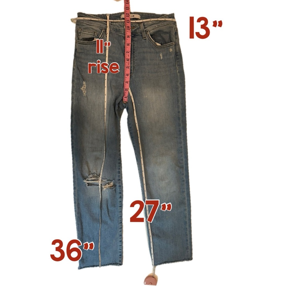 Joe's Jeans Women's Light Blue Cropped high rise Distressed Denim - Picture 9 of 9